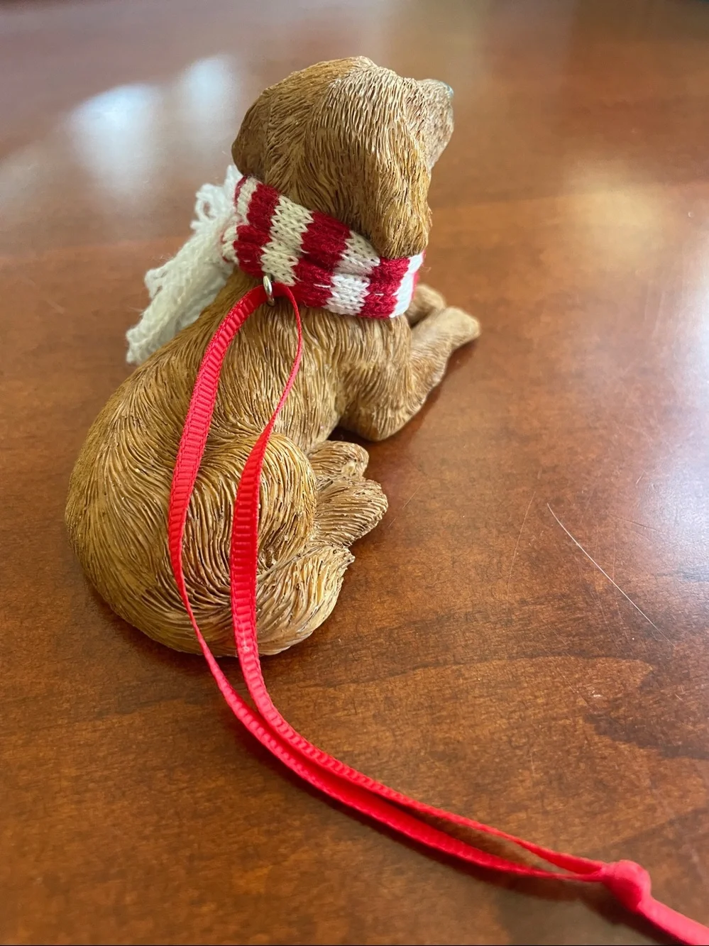 Golden Retriever Dog Figurine Christmas Ornament Hand-Painted